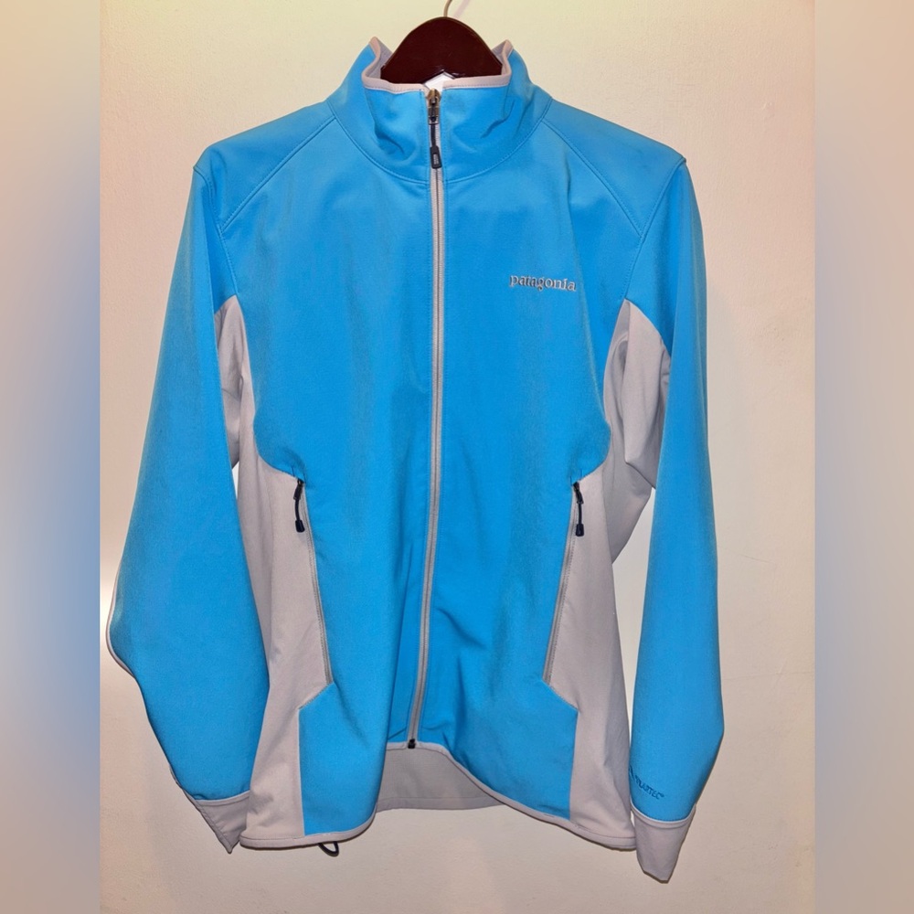 Patagonia Mens Blue Adze Hybrid Polartec Jacket Medium Hiking Outdoor Full Zip